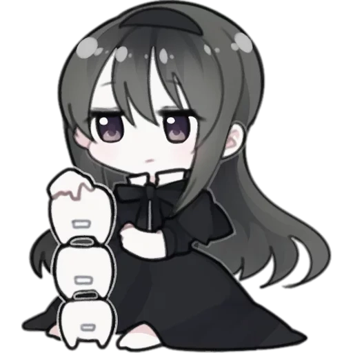 homura, homura, desa chibi, homura akemi, houmura chibi akmi