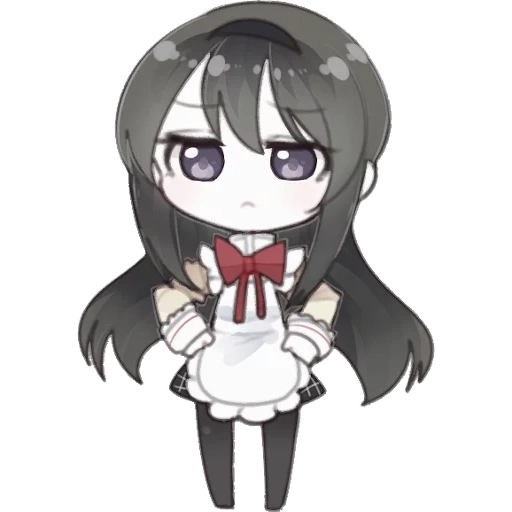 homura, color ju chibi, desa chibi, homura akemi, houmura chibi akmi