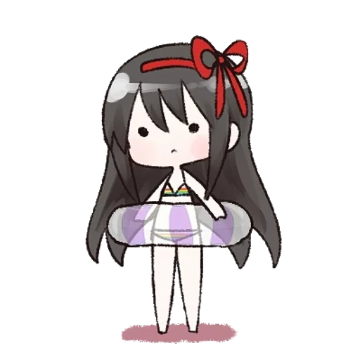 imagen, anime lindo, personajes de anime, akemi khomura chibi, dibujos de anime encantadores