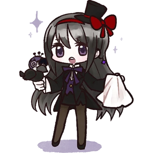 akemi chibi, enlace ficticio de gfl, akemi khomura chibi