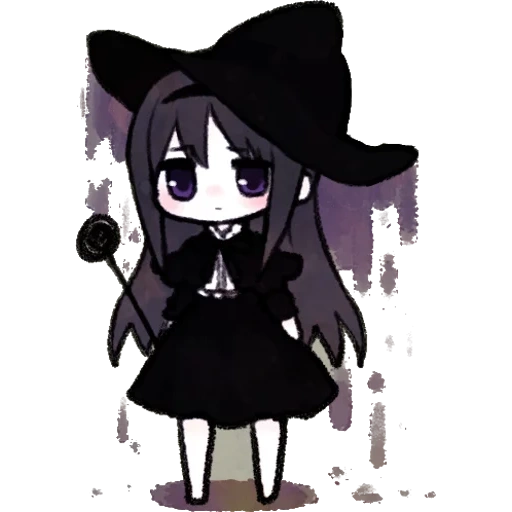 anime, chibi khomura, homura akemi, personagens de anime, madoca menina mágica