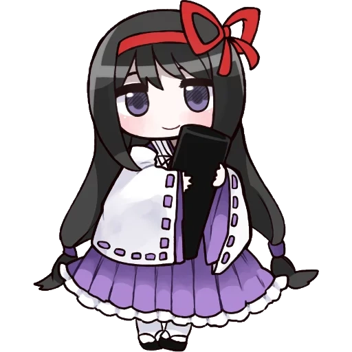 shinobu chibi, chibi khomura, kuronko chibi, anime charaktere, bercastel chibi