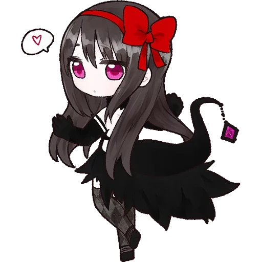 homura, khomura, akemi chibi, homura akemi, akemi khomura chibi