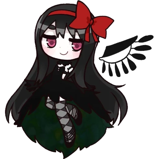 homura, homura akemi, mogeco tsumuri, chibi em demon, madaca mago