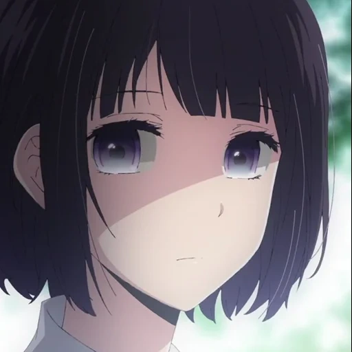anime girl, yasuoka fabe, hanabi yasuraoka sad, huabikanggang's eye, the secret wish of rejected anime
