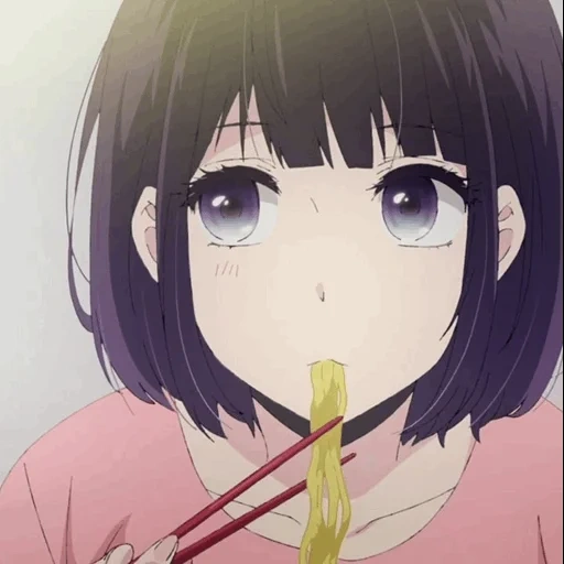 anime girl, kuzu no honkai, hanabe yasuoka, personaggio di anime, hanabi yasuraoka sad