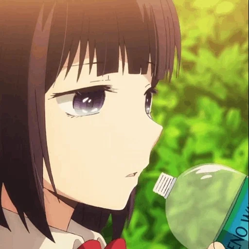 hanabi, shinko inui, anime bunga dan tanaman, hanabi yasuraoka, hana bi yasuoka menangis