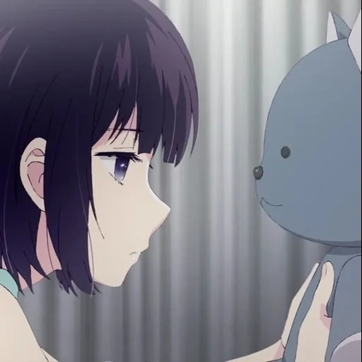 animação, desejo secreto, kuzu no honkai, papel de animação, rosto de garota anime