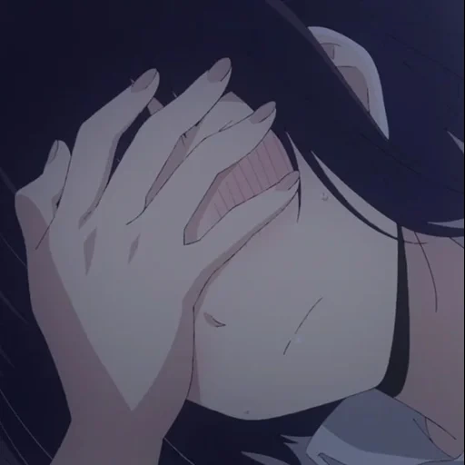 animação, hanabi muji, beijando anime, animação triste, beijo de anime kuzu no honkai
