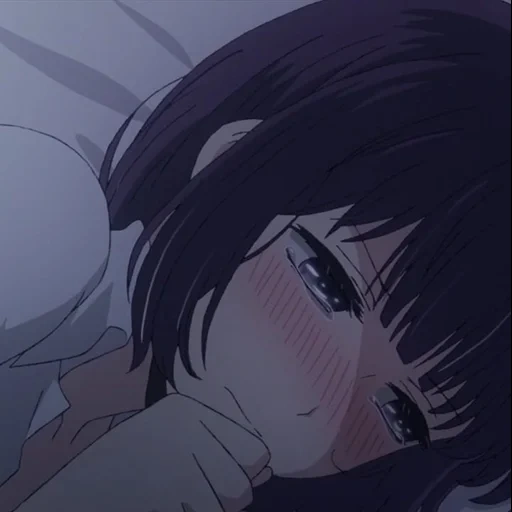 couple d'anime, clips animés, anime triste, anime triste, le souhait secret de hanabi rejeté pleure