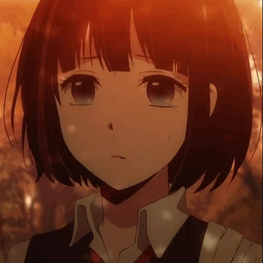 anime, figure, anime de mitase, personnages d'anime, yasuoka hanabe est triste