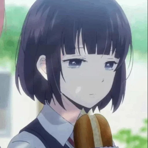 criatividade de animação, menina anime, departamento de flores kanggang, personagem de anime, o desejo secreto do hanabi rejeitado