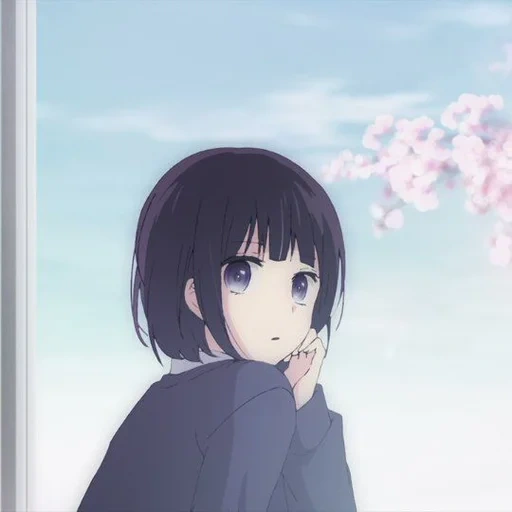 рисунок, kuzu no honkai, аниме персонажи, ханаби ясураока, мисаки такасаки ханаби ясураока