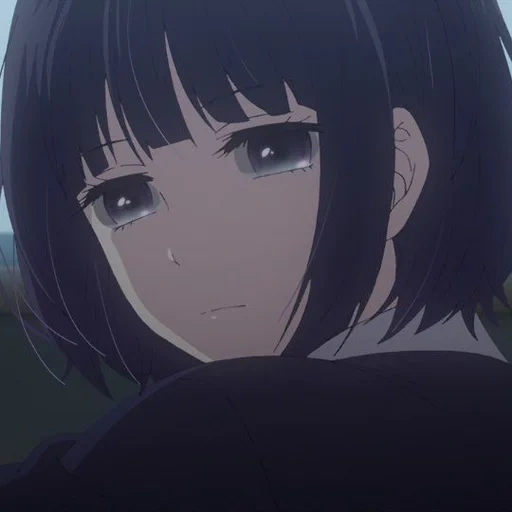 figure, anime mignon, personnages d'anime, hanabi yasuraoka sad, yasuoka hanabe est triste