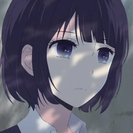 kuzu no honkai, hanabi yasuraok, rejected anime, hanabi yasuraoka sad, hanabi yasuraok smile