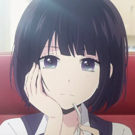 diagram, anime girl, karakter anime, hanabi yasuraoka sad, keinginan rahasia hanabi yang ditolak