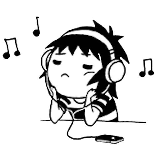 paquete, imagen, sarah andersen, en los auriculares cómic