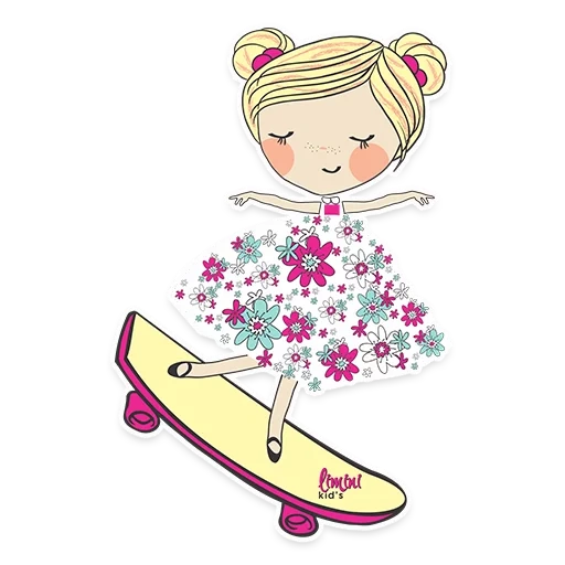 la bambina, produzione propria, dipinti per ragazze, cartoon little girl