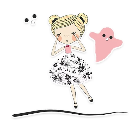 a lovely pattern, cartoon girl, lovely girl painting, girl cute pattern, little girl pattern