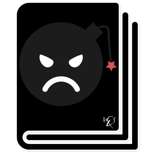 the badge of evil, an angry smiling face, an angry smiling face, sad smiling face black