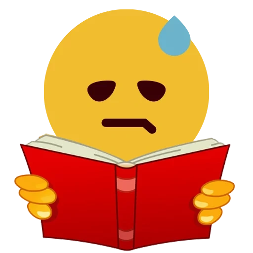 emoji, smiley con un libro, emoji smilik