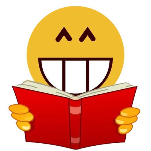smiley inteligente, alumno smilet, lector sonriente, texto de la página