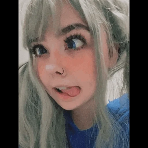 ahegao, humain, jeune femme, filles emo, ahegao feis réel