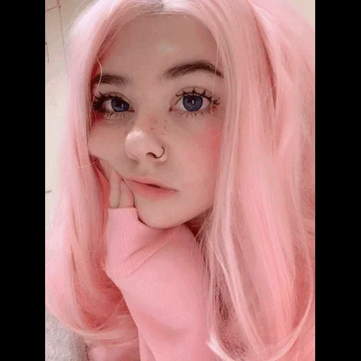 young woman, belle delphine, beautiful girls, bel dolphin ahegao, bel dolphin belle delphine