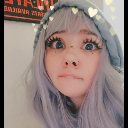 ahegao, mensch, junge frau, emo mädchen, cosplay ahegao