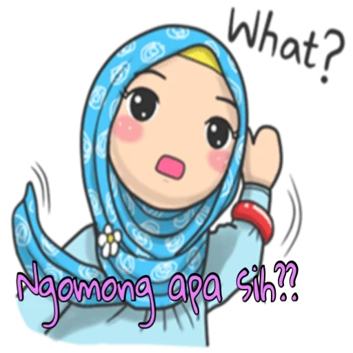 mujer joven, hijab lindo, dibujos animados de hijab, hijab de aichukhuk, niños musulmanes