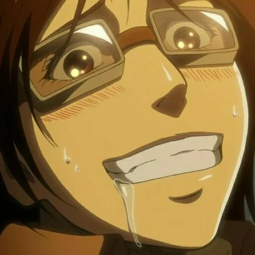 hanji, hanji zoe, l'attaque des titans, hanji attaque les titans, anime titan attaque han ji