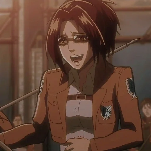 hanji, hanji zoe, l'attaque des titans, l'attaque des titans de hanji, hangji attaque les titans saison 4