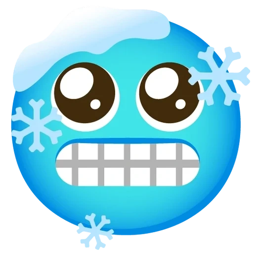 emoji, l'emoji è fredda, smiley freddo, emoji bloccato, smiley android