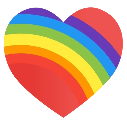il cuore di lgbt, arcobaleno lgbt, il cuore è arcobaleno, cuore arcobaleno, l'icona è un cuore arcobaleno