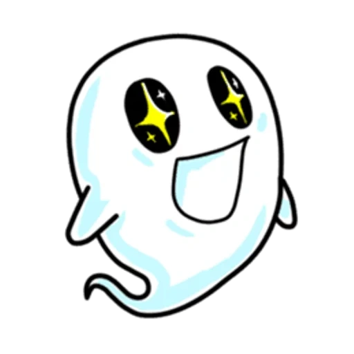 ghost, призрак смайлик, аниме, марио призрак, муа стикер