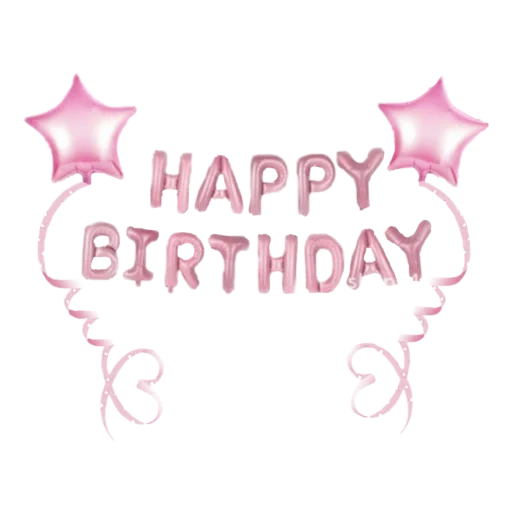 happy birthday, happy birthday balloon, happy birthday, balloon marked happy birthday, engraving happy birthday pink