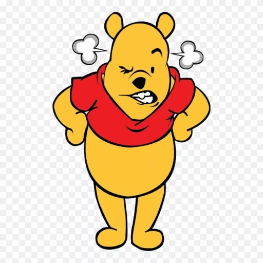 winnie puuh, winnie puuh, winnie der flusen ist auf der seite, clipart winnie pukh, winnie pukh bild clipart