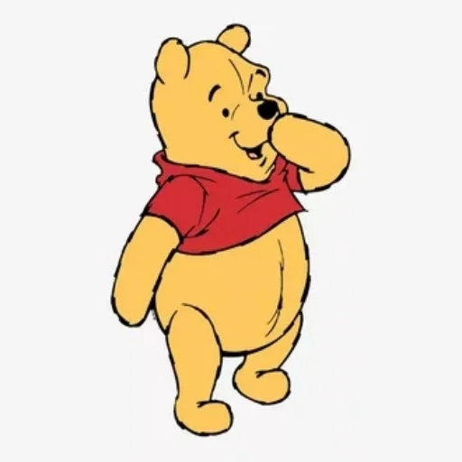 pooh, winnie the pooh, bear pooh de lado, personagem winnie the pooh, mole de borracha preta da disney