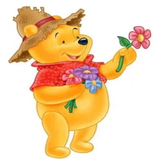 winnie puuh, winnie disney, kinderclipart, winnie pooh helden, winnie flusenblumen