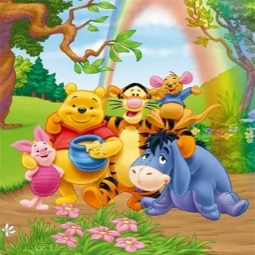 winnie l'ourson, amis de winnie l'ourson, winnie l'ourson est son ami, winnie l'ourson est son ami disney, winnie the pooh and friends