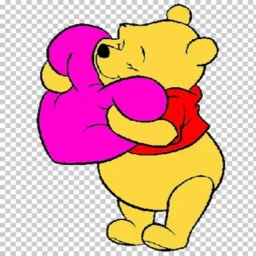 pooh, winnie l'ourson heart, winnie l'ourson en forme de cœur, winnie the pooh hug, winnie the pooh heart