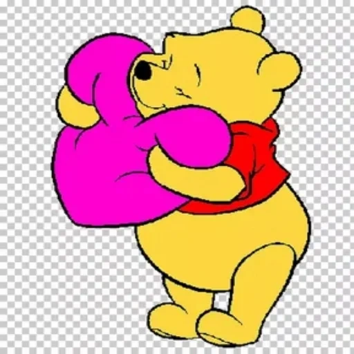 pooh, winnie the fluff mit dem herzen, winnie der flusen ist ein herz, winnie the pooh umarmung, winnie the pooh herz