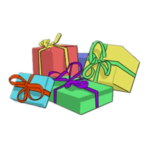 regalo, dar regalos, muchos regalos, cajas de regalo, isometría de la caja de regalo