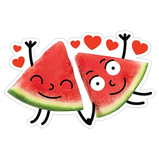 wassermelone, juicy watermelone, stick wassermelone, wassermelonenaufkleber