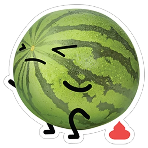 watermelon, melon and watermelon, watermelon character, watermelon stickers