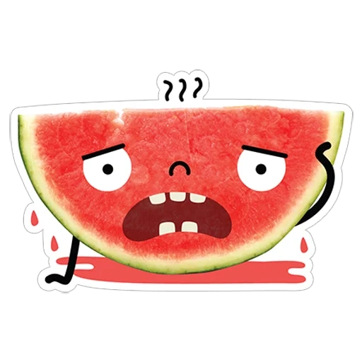 wassermelone, kawaii wassermelone, stick wassermelone, wassermelonenaufkleber