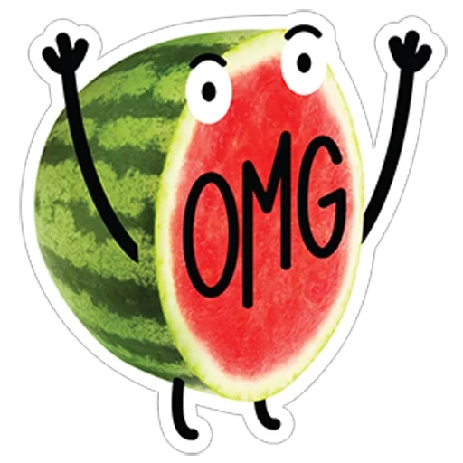 wassermelone, juicy watermelone, stick wassermelone, wassermelonenaufkleber