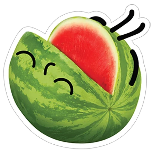 semangka, semangka 1kg, semangka juicy, stiker semangka, semangka menunjukkan lidah iphone