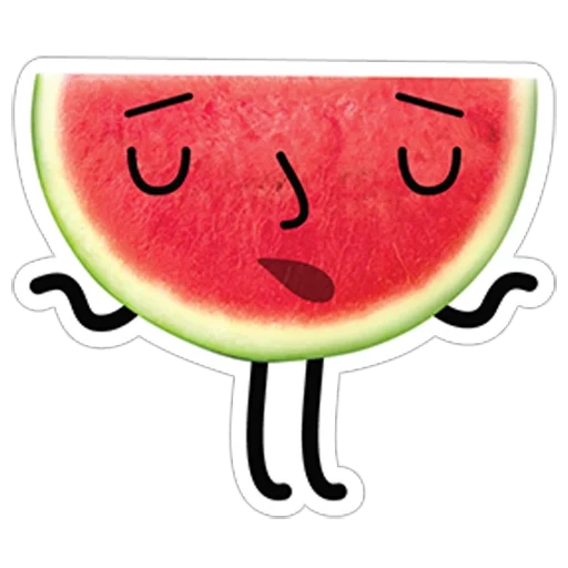 wassermelone, cartoon wassermelone, zufriedene wassermelone, ein stück wassermelonenvorlage