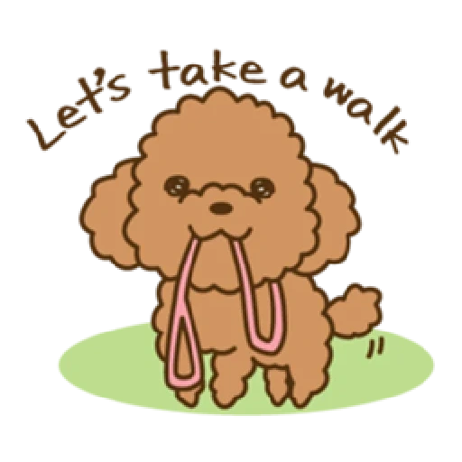 пудель стикеры телеграмм, poodle, choco poodle stickers, наклейка пудель, милый пудель